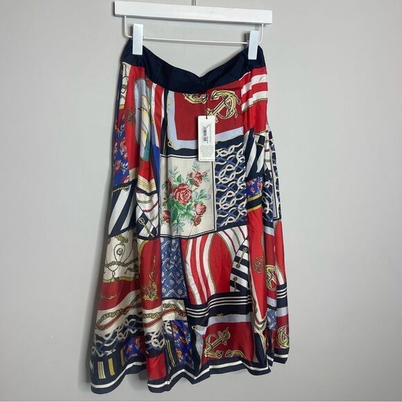 $288 unsubscribed Rivieara button front skirt NWT SIZE 6 - Picture 3 of 12